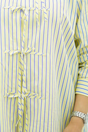 Chemise Jaune Rayée Bleu