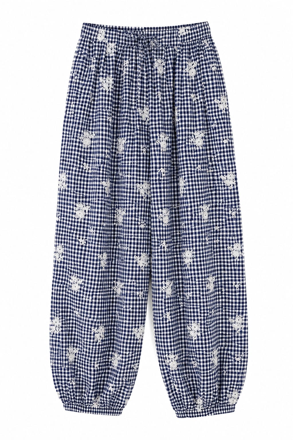 Pantalon Ballon Vichy Brodé