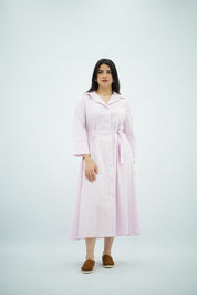Robe Midi Évasée Rose Doux – Style Riviera