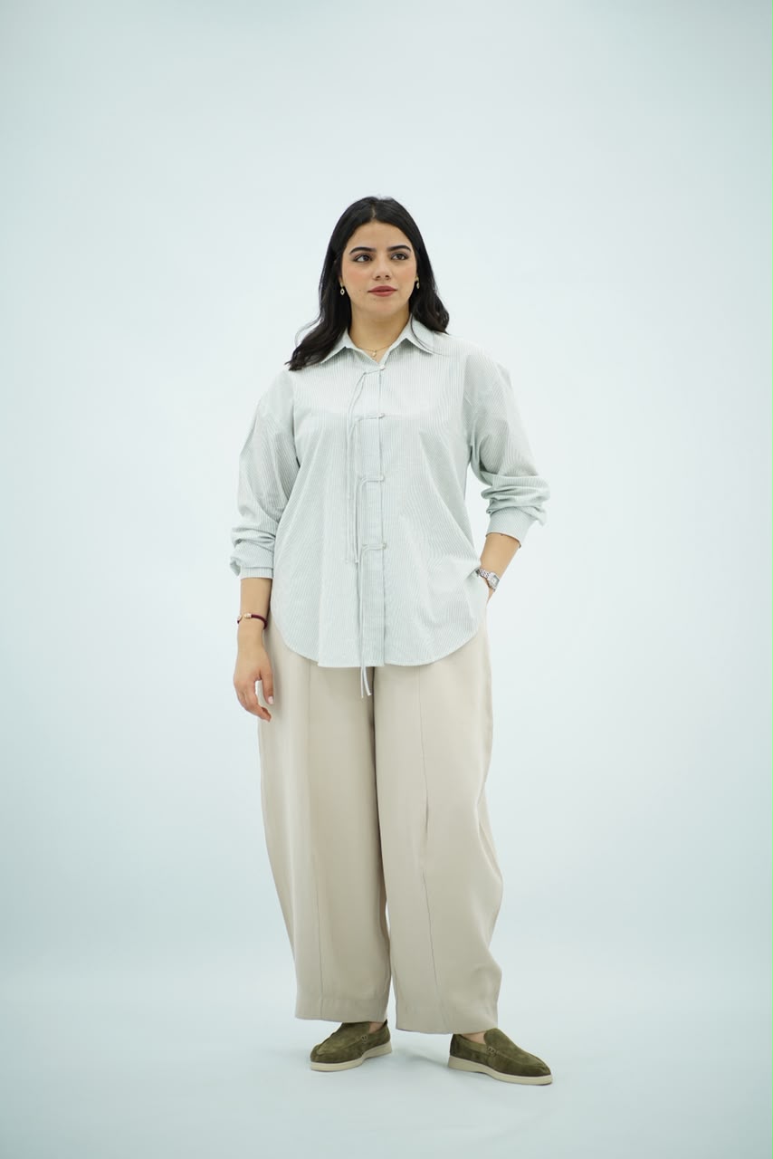 Chemise Oversize Vert Menthe