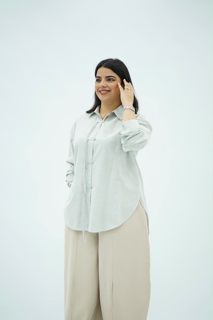 Chemise Oversize Vert Menthe