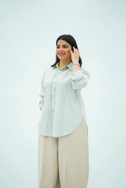 Chemise Oversize Vert Menthe