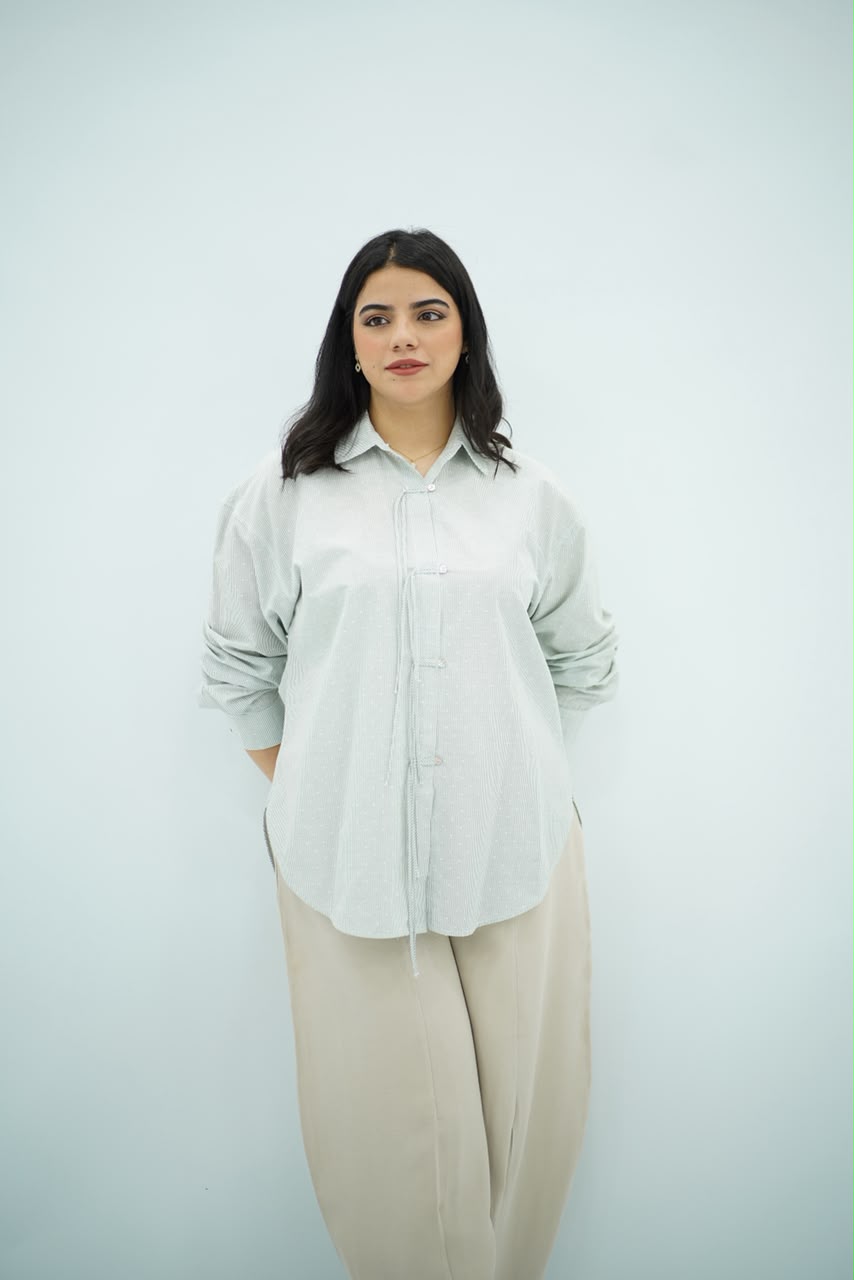 Chemise Oversize Vert Menthe