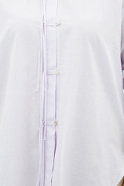 Chemise Oversize Mauve clair avec Détail Cordon