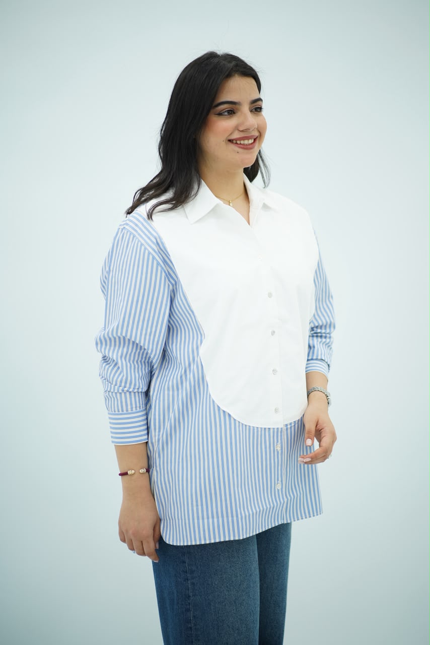 Chemise en Popeline - Bleu