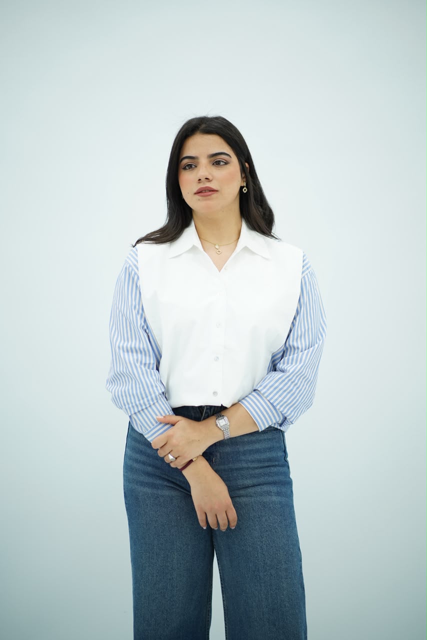 Chemise en Popeline - Bleu