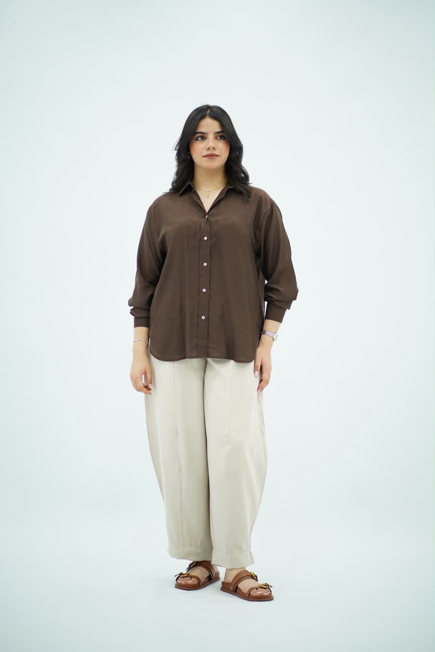 Chemise Fluide – Marron Chocolat