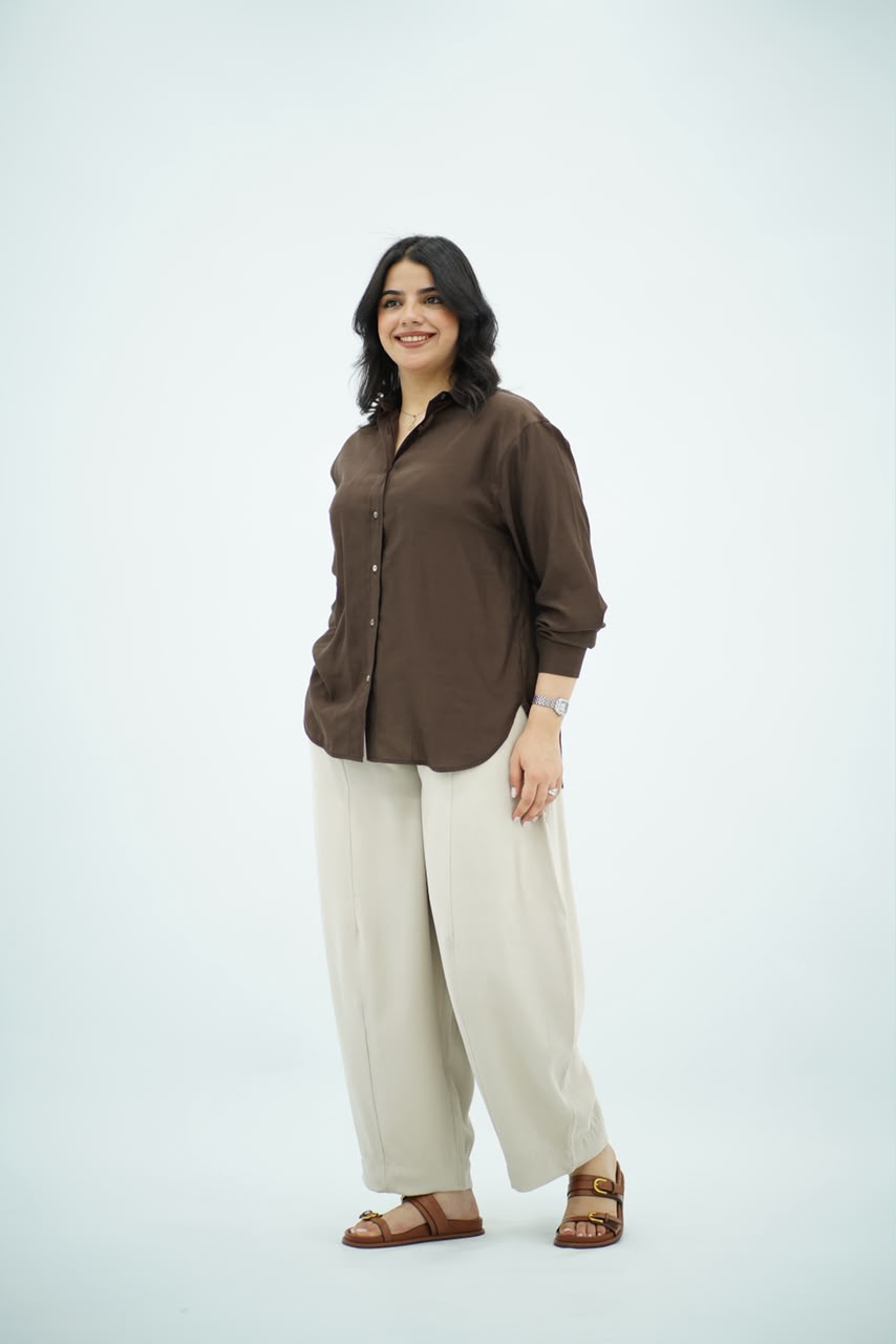 Chemise Fluide – Marron Chocolat