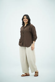 Chemise Fluide – Marron Chocolat
