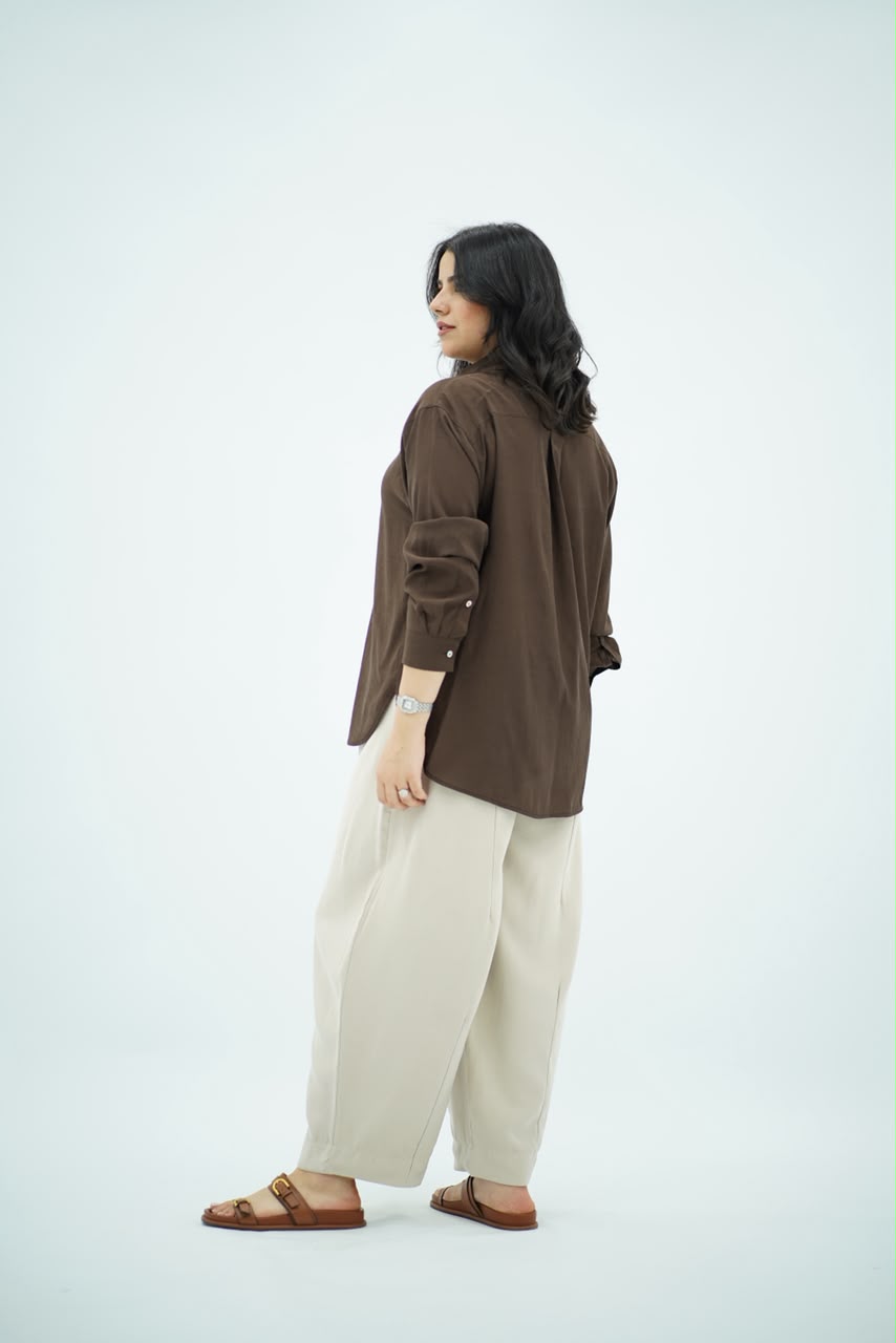 Chemise Fluide – Marron Chocolat
