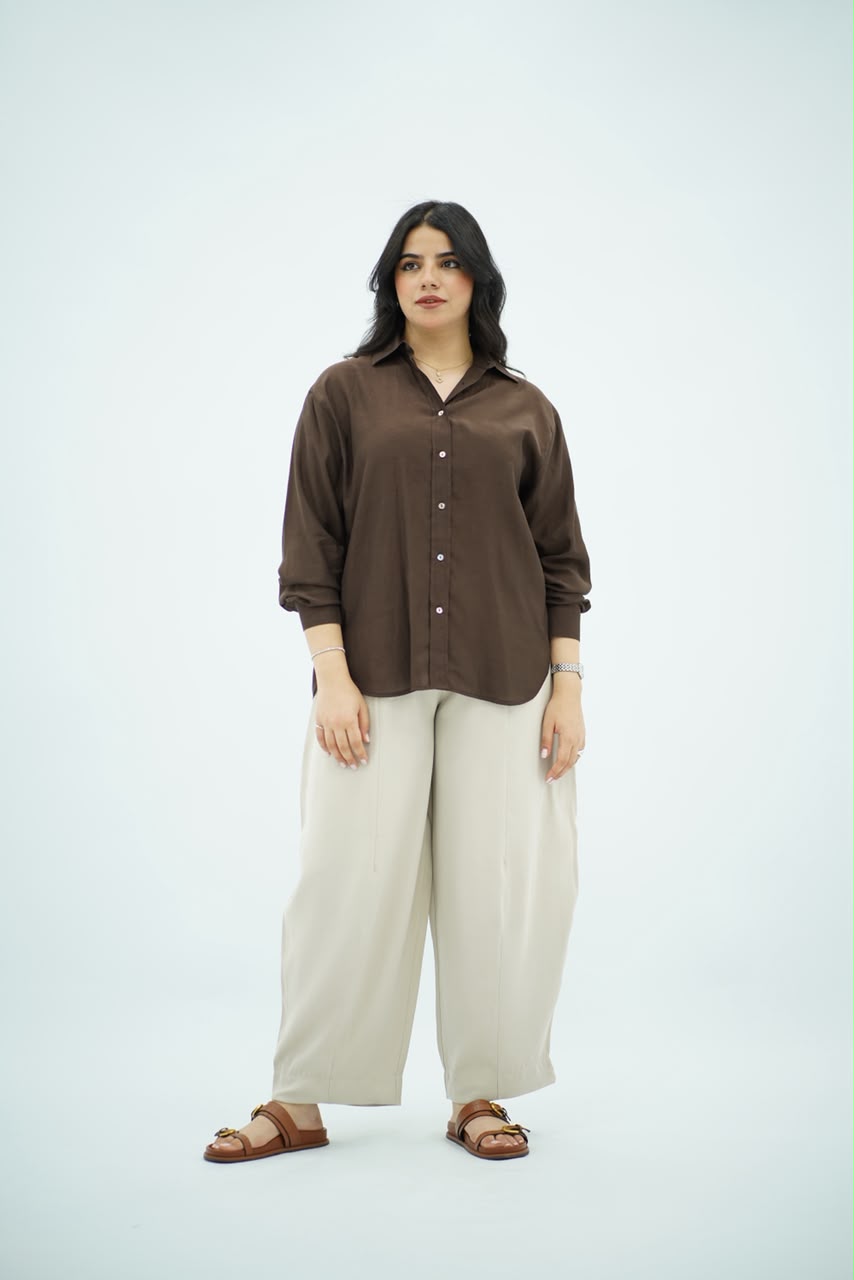 Chemise Fluide – Marron Chocolat
