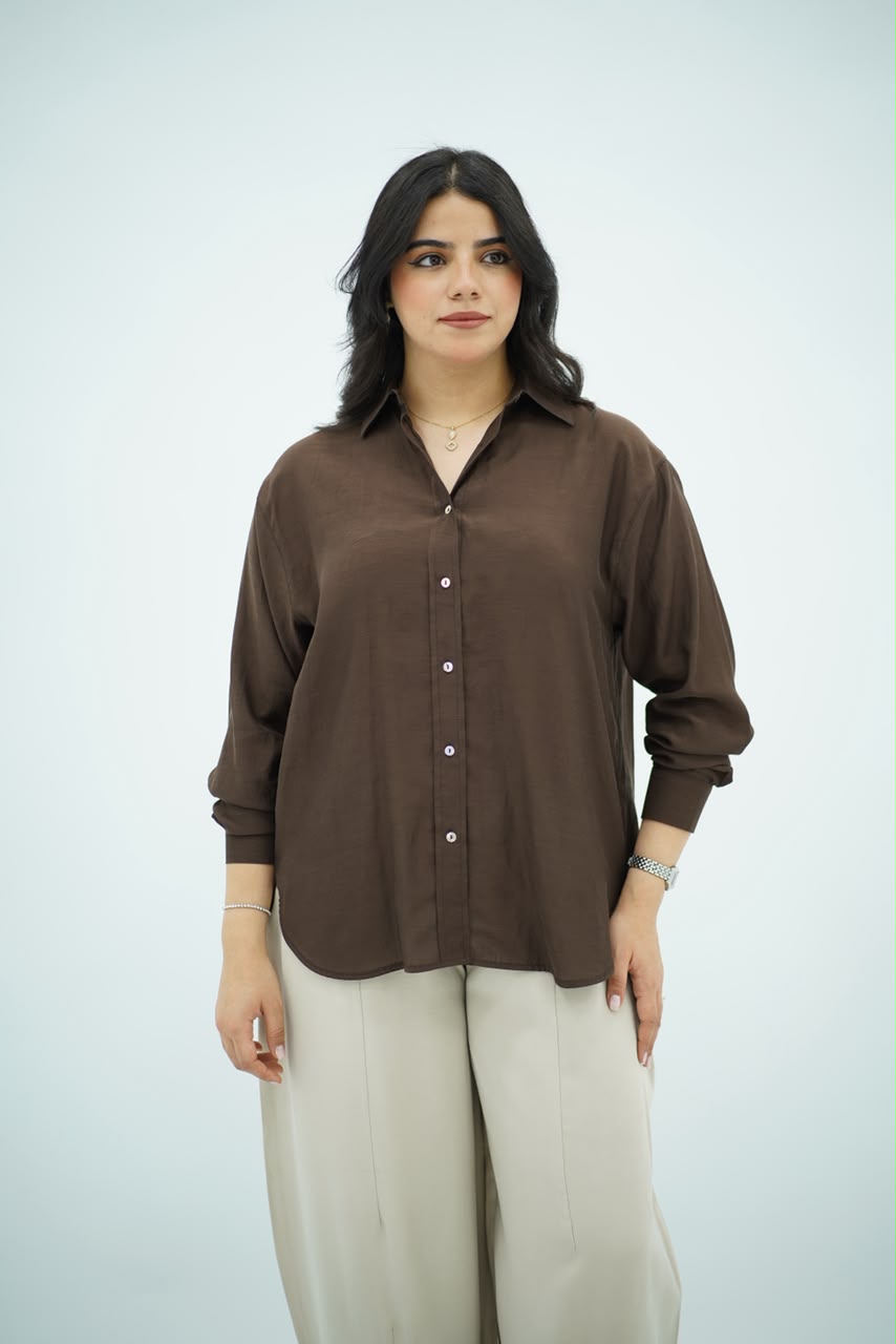 Chemise Fluide – Marron Chocolat