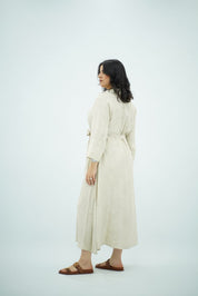 Robe-Chemise Midi Beige