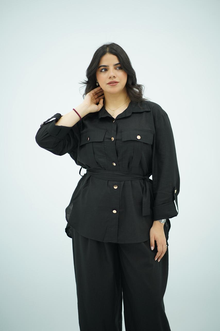 Ensemble Noir en Lin