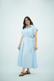 Robe Chemise Longue Bleu ciel