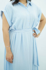 Robe Chemise Longue Bleu ciel