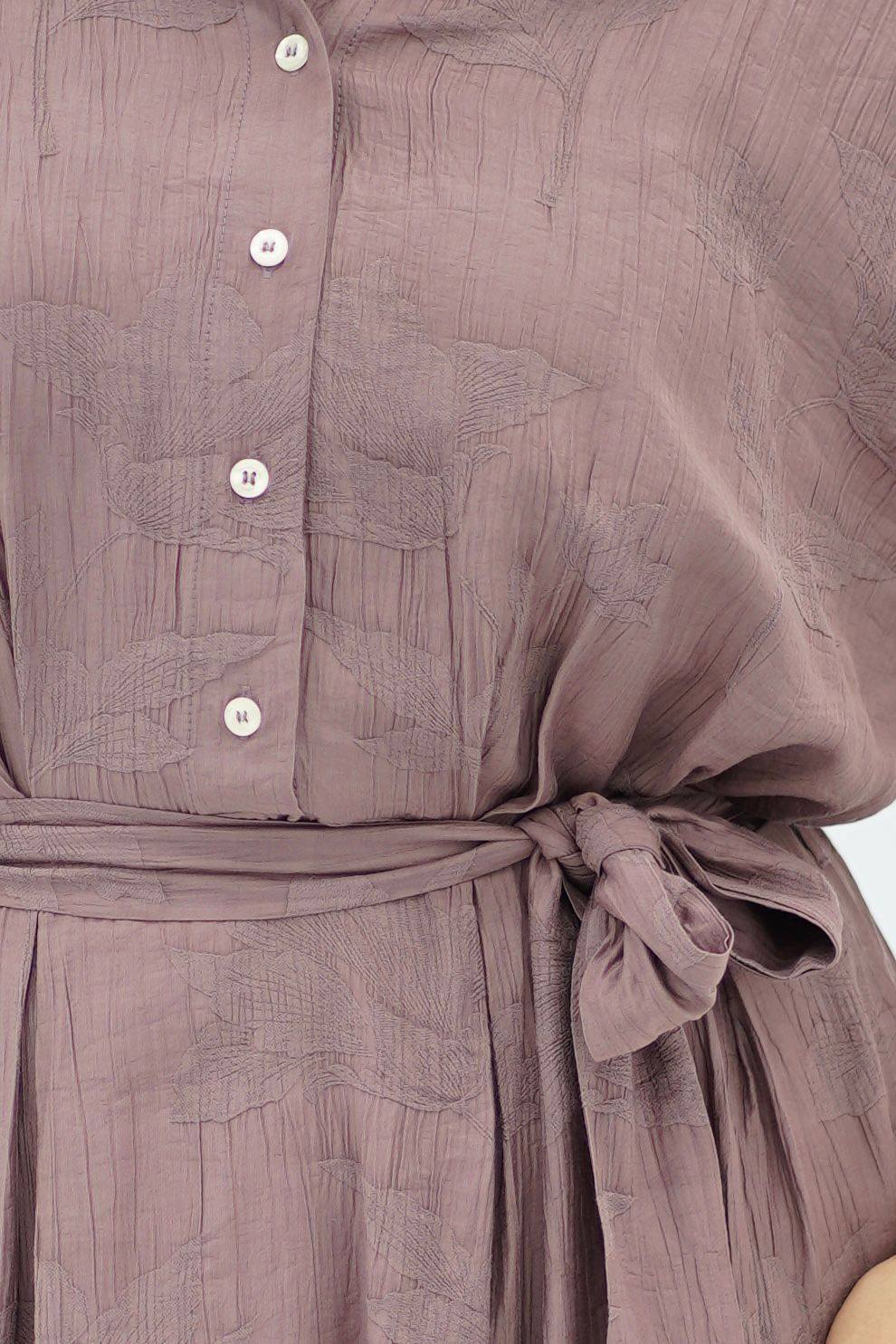 Robe Midi Coloris Mauve Rosé