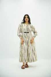 Robe Chemise Longue à Rayures Arty