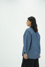 Blazer Décontracté en Denim Léger