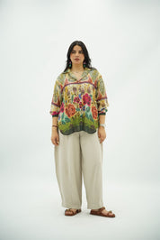 Chemise Fluide à Imprimé Floral Bohème