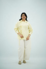 Chemise à Nouer – Jaune pastel