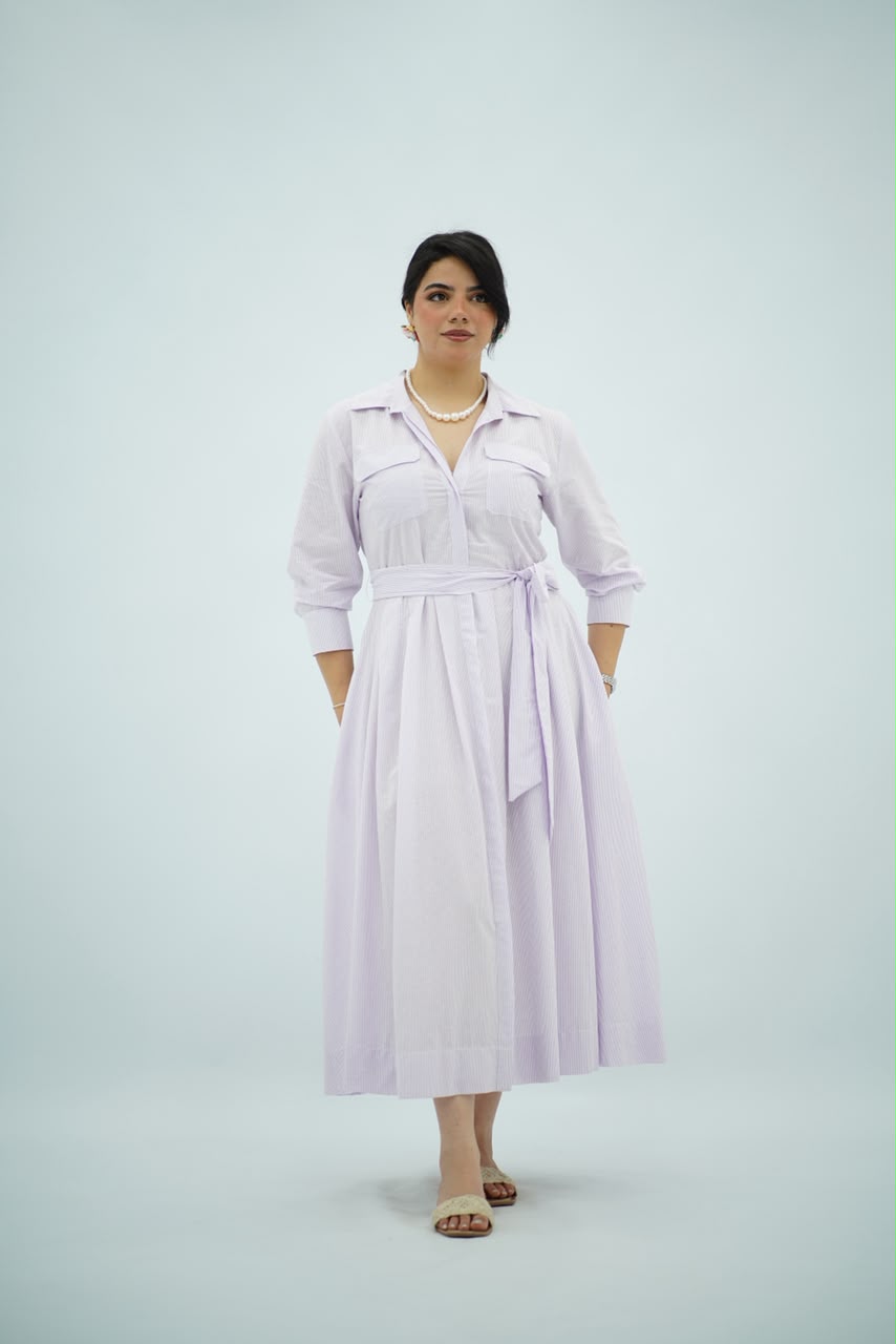 Robe Chemise Mauve clair