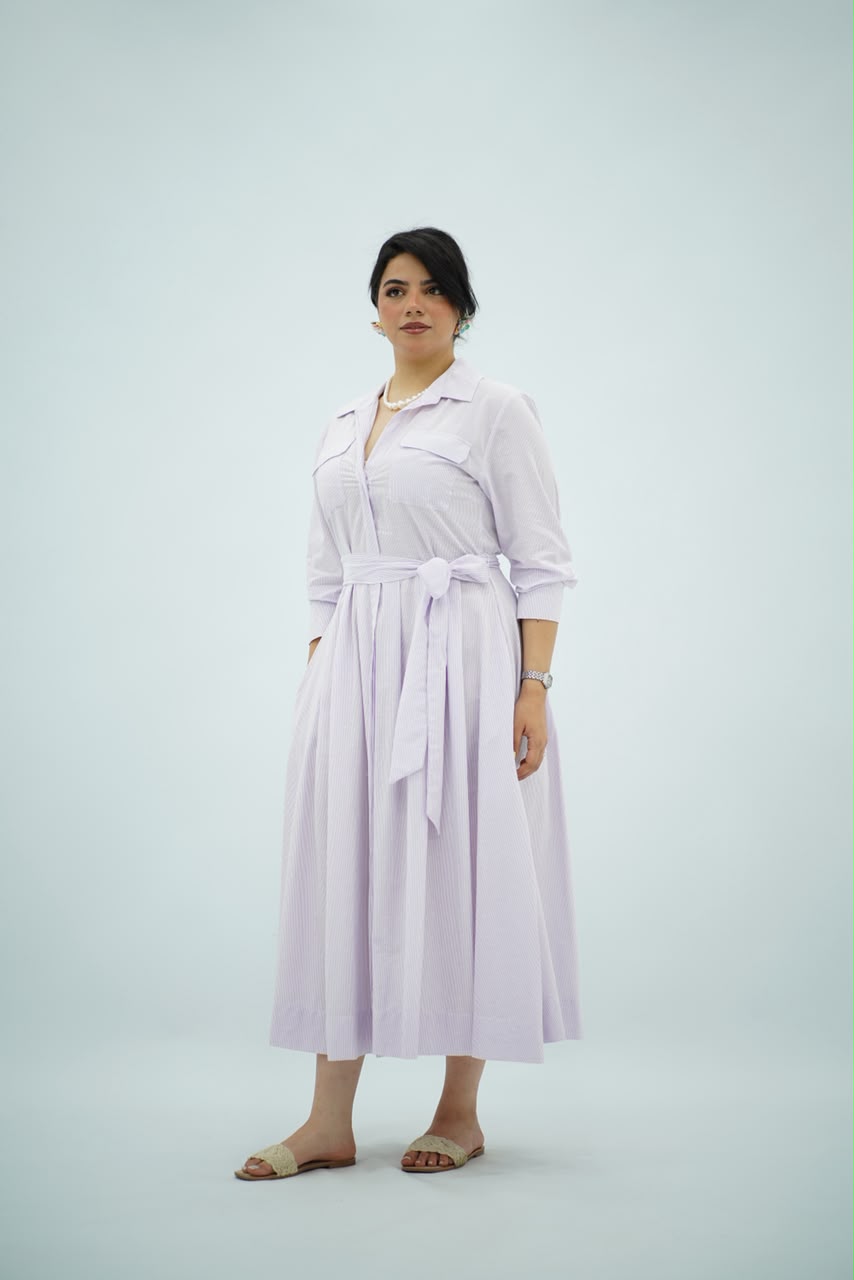 Robe Chemise Mauve clair