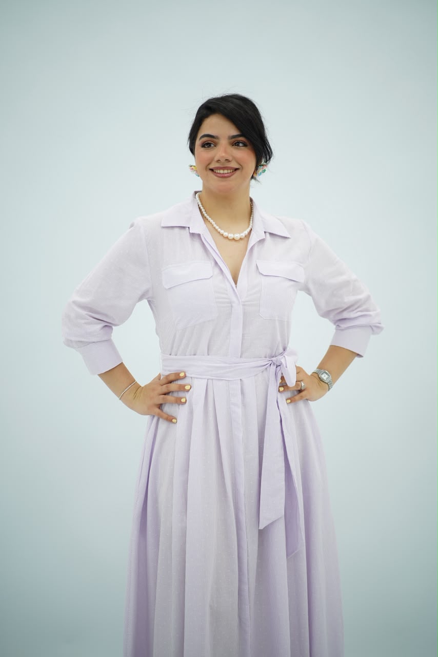 Robe Chemise Mauve clair