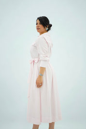 Robe Chemise Rose bébé Ceinturée