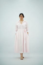 Robe Chemise Rose bébé Ceinturée