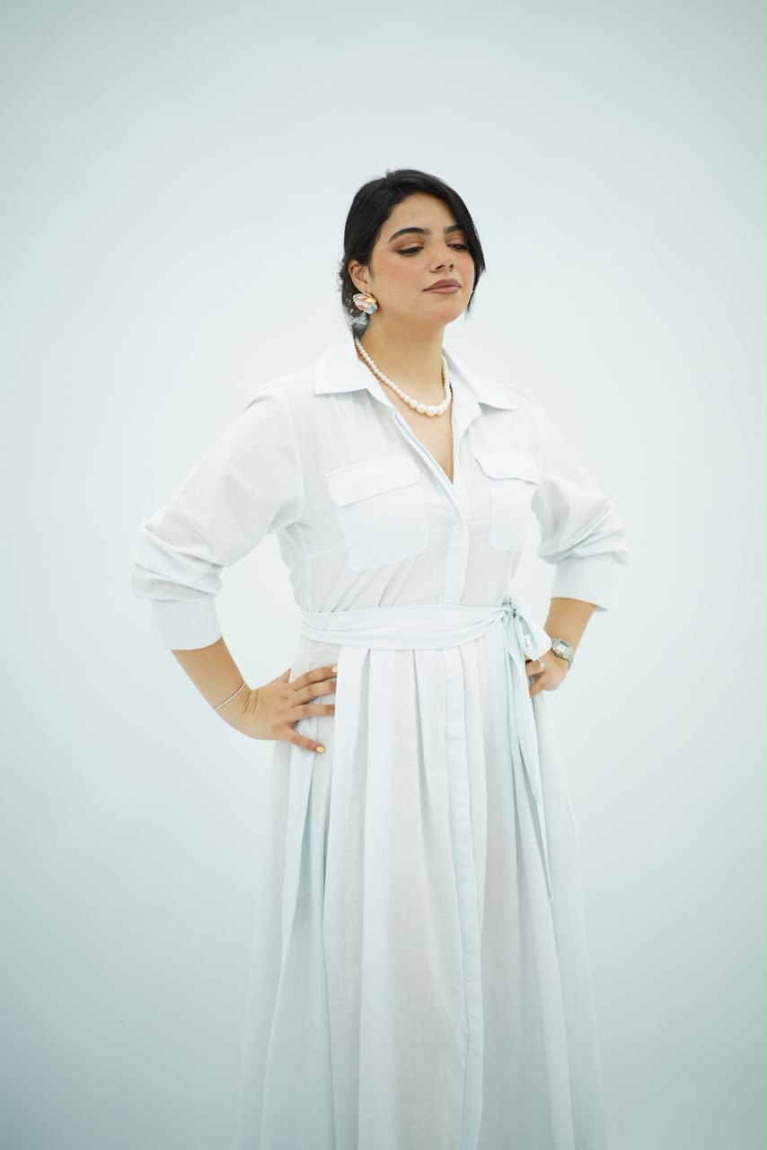 Robe Chemise Évasée Ceinturée