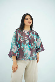 Chemise Fluide Imprimé Aquarelle