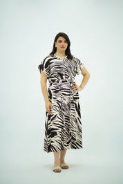 Robe Midi Imprimé Zèbre