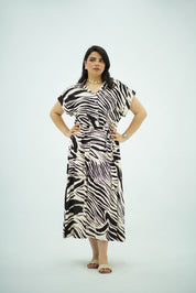 Robe Midi Imprimé Zèbre