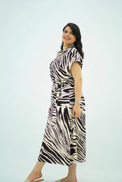 Robe Midi Imprimé Zèbre