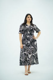 Robe Chemise Longue Imprimé Tropical
