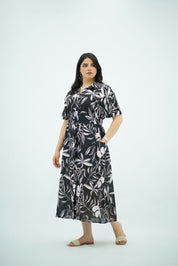 Robe Chemise Longue Imprimé Tropical