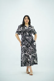 Robe Chemise Longue Imprimé Tropical