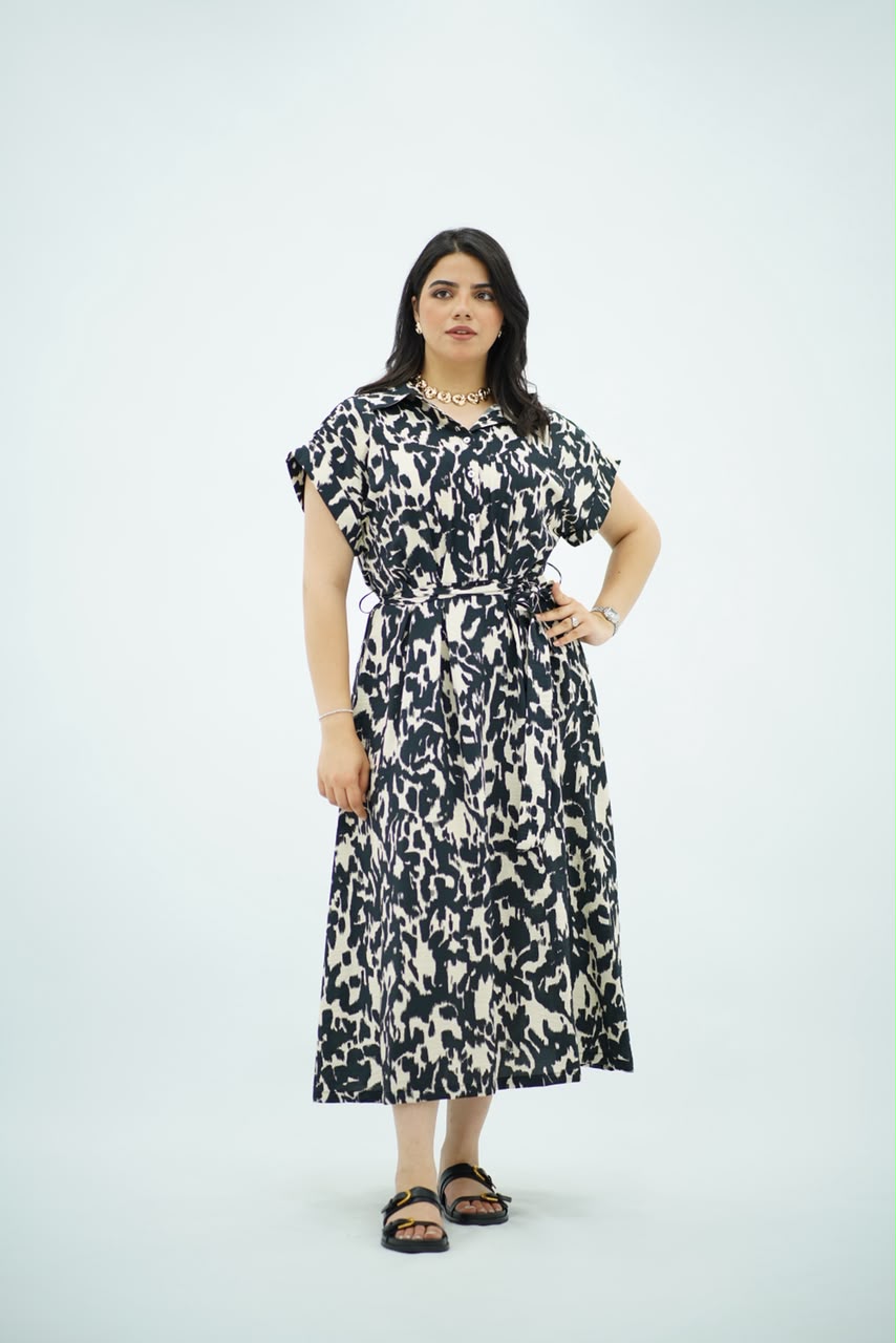Robe Chemise Longue Imprimé Animal