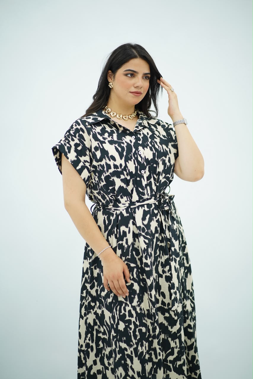 Robe Chemise Longue Imprimé Animal