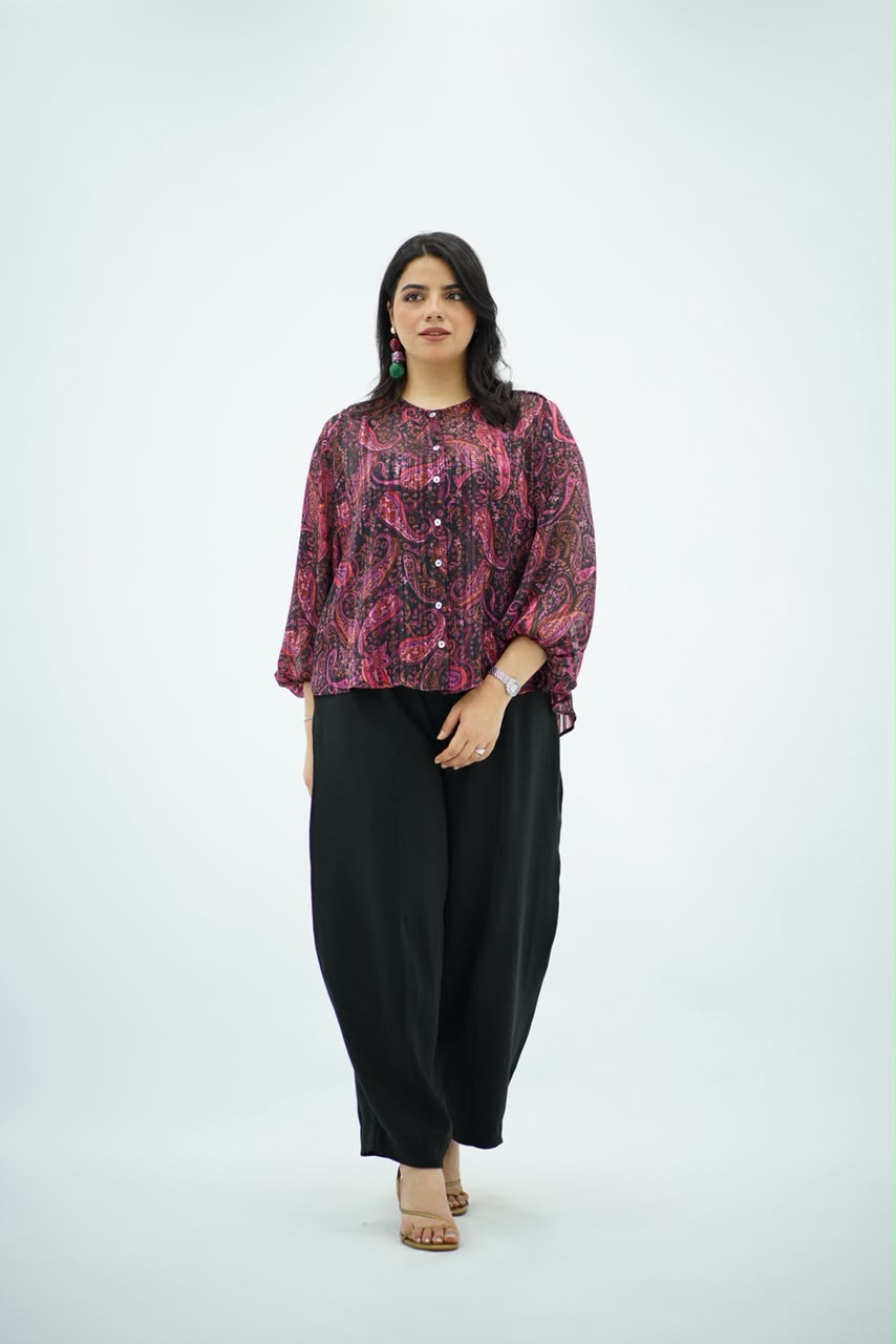 Chemise imprimée Paisley Chic