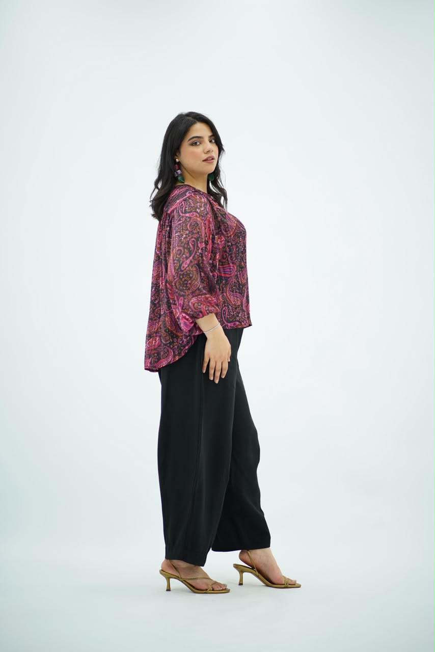 Chemise imprimée Paisley Chic
