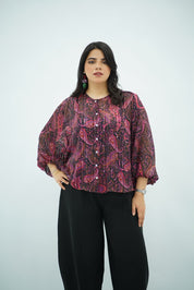 Chemise imprimée Paisley Chic
