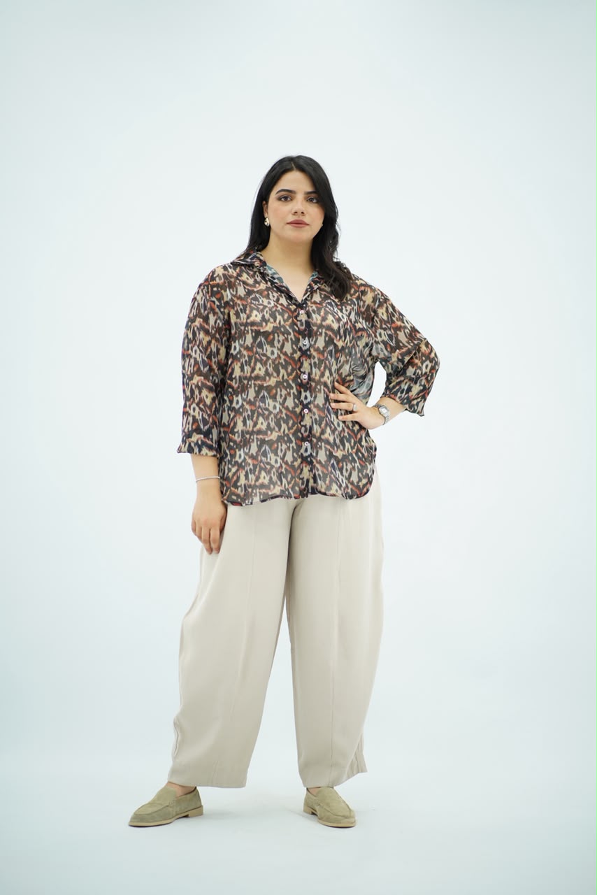 Chemise Fluide Imprimé Abstrait