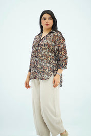 Chemise Fluide Imprimé Abstrait