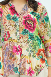 Chemise Fluide Imprimé Floral Multicolore