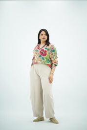 Chemise Fluide Imprimé Floral Multicolore