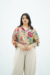Chemise Fluide Imprimé Floral Multicolore
