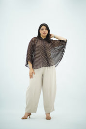 Chemise Marron Aspro à Pois