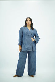 Ensemble en Lin Denim Élégance